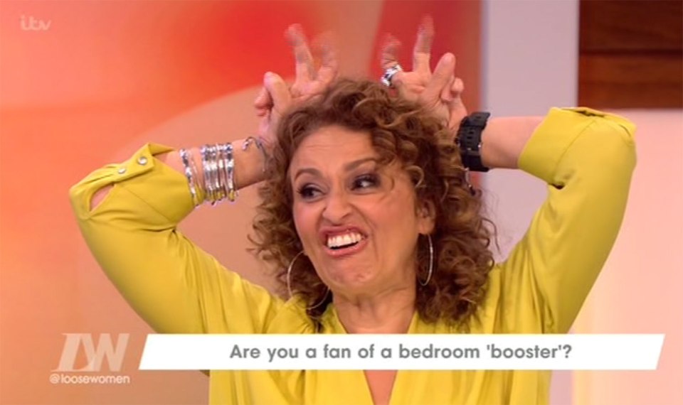  Nadia Sawalha joined in on the jokes as the women talked about sex toys