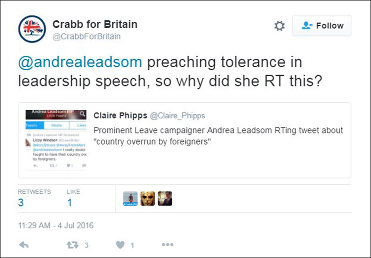  Stephen Crabb's team says Crabb For Britain is nothing to do with them