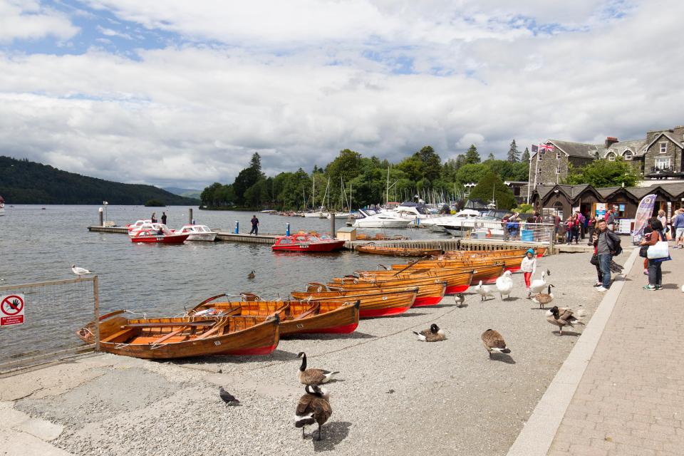 There were cloudy skies over Lake Windermere, Cumbria, as Brits experienced a mix of sun and rain up and down the country