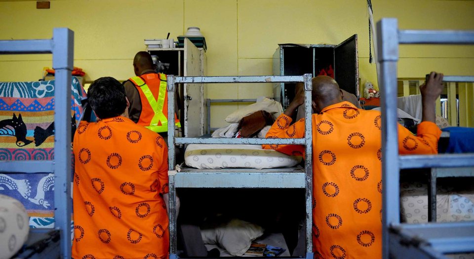 Prisoners share their cramped cells with Pistorius sharing his cell with another man for a year