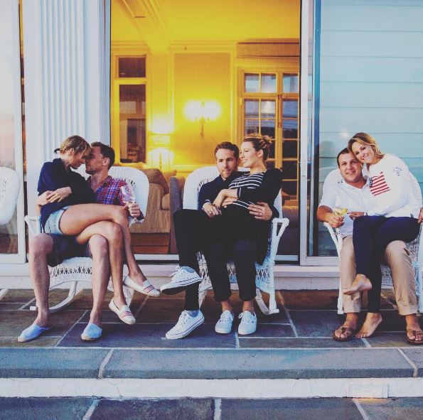  The pair posed together for a sweet couples snap with Ryan Reynolds and Blake Lively