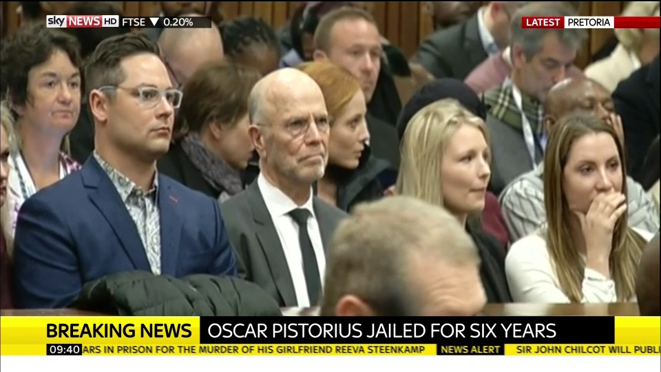 The young woman was in court to support Pistorius as he was given a fresh sentence of six years jail for killing his girlfriend Reeva Steenkamp