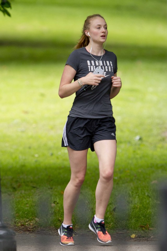  She soaked up the lush surroundings of a London park