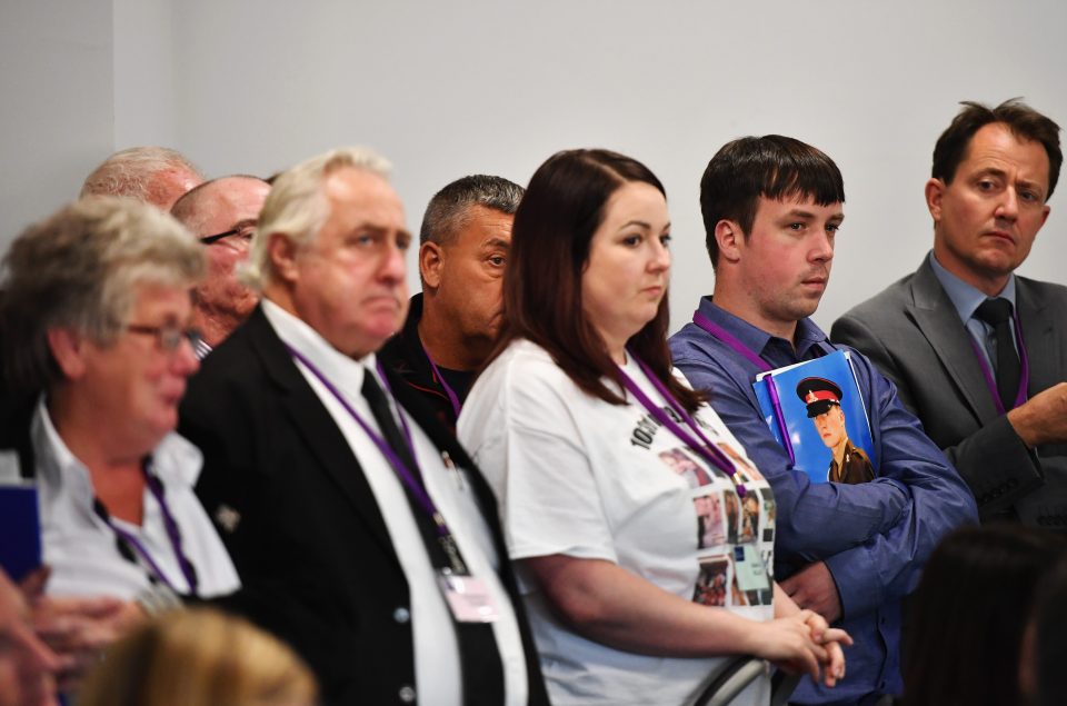  Relatives and friends of military personnel killed during the Iraq War attend a news conference after the Chilcot report was published