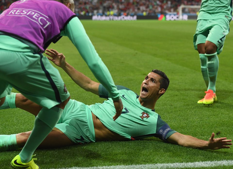  The goals were celebrated wildly by the Portugal players