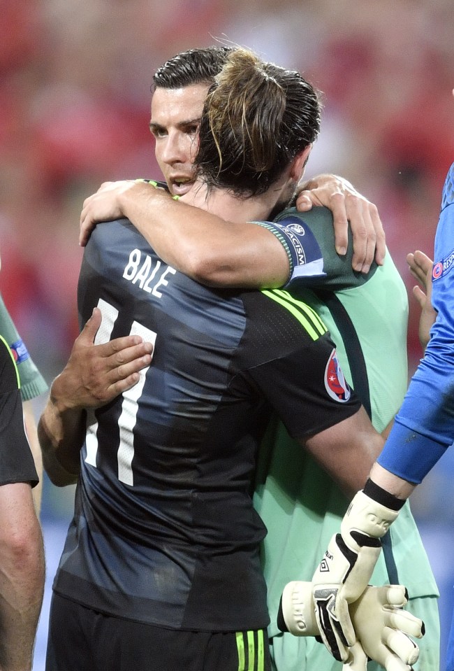 Cristiano Ronaldo consoles Gareth Bale after Portugal knock Wales out of Euro 2016