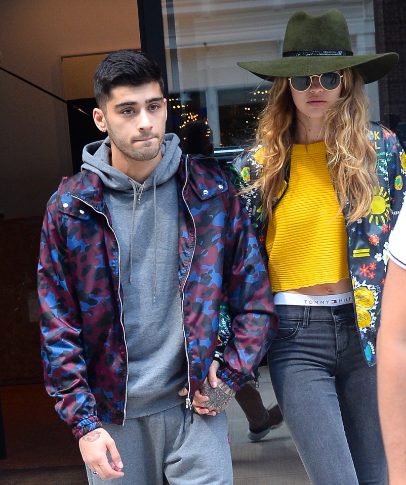  Gigi showed off her tiny waist in a yellow crop top