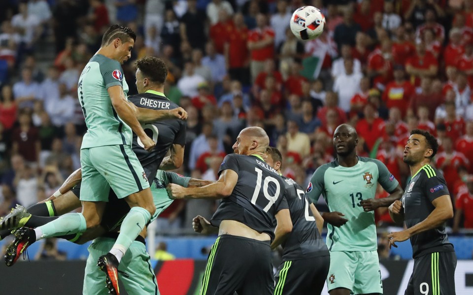  Cristiano Ronaldo leapt highest to nod in the opener as Portugal beat Wales