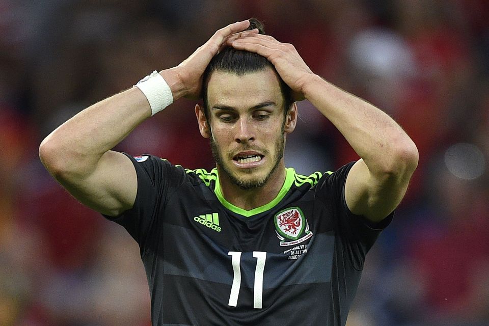 Gareth Bale shows the agnony of losing to Portugal at Stade de Lyon