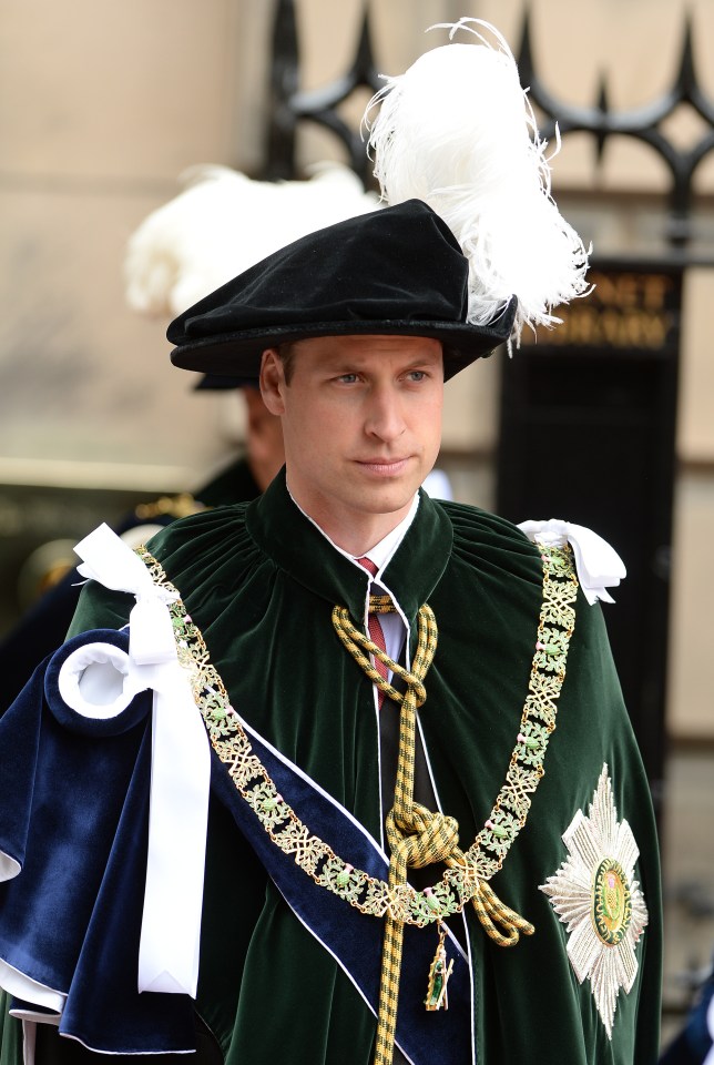  The Queen was joined by her grandson, the Duke of Cambridge, at the special service