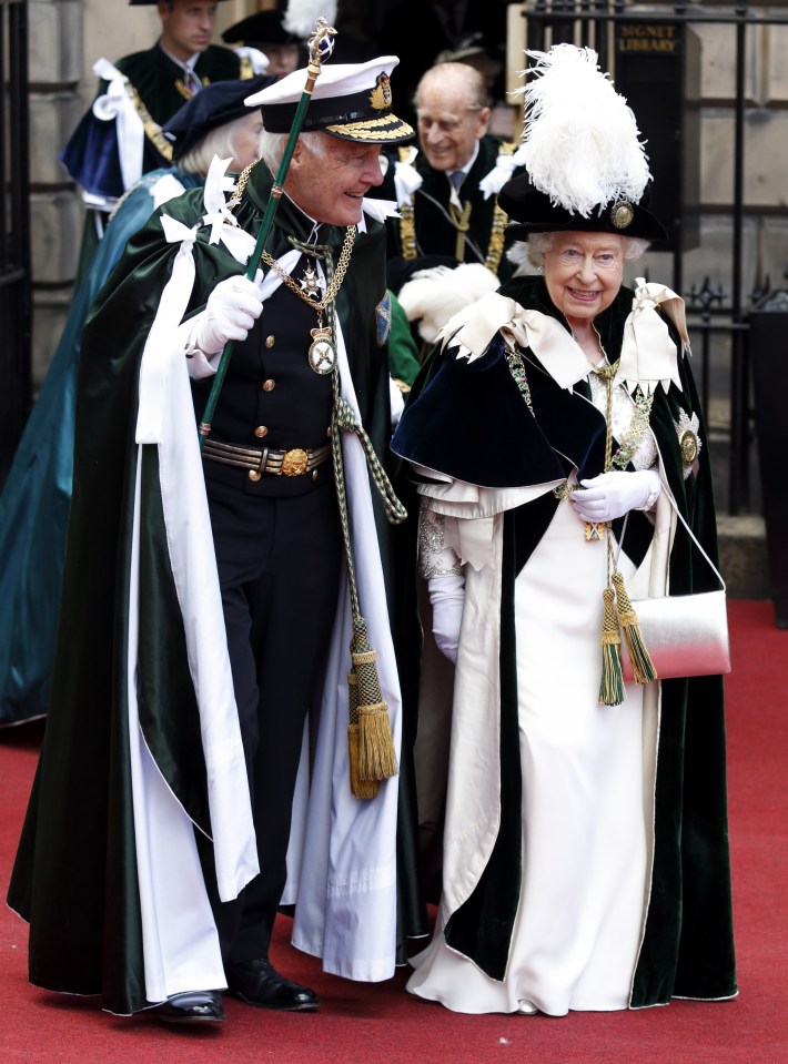  The Queen attended the Order of the Thistle service at St. Giles' Cathedral today