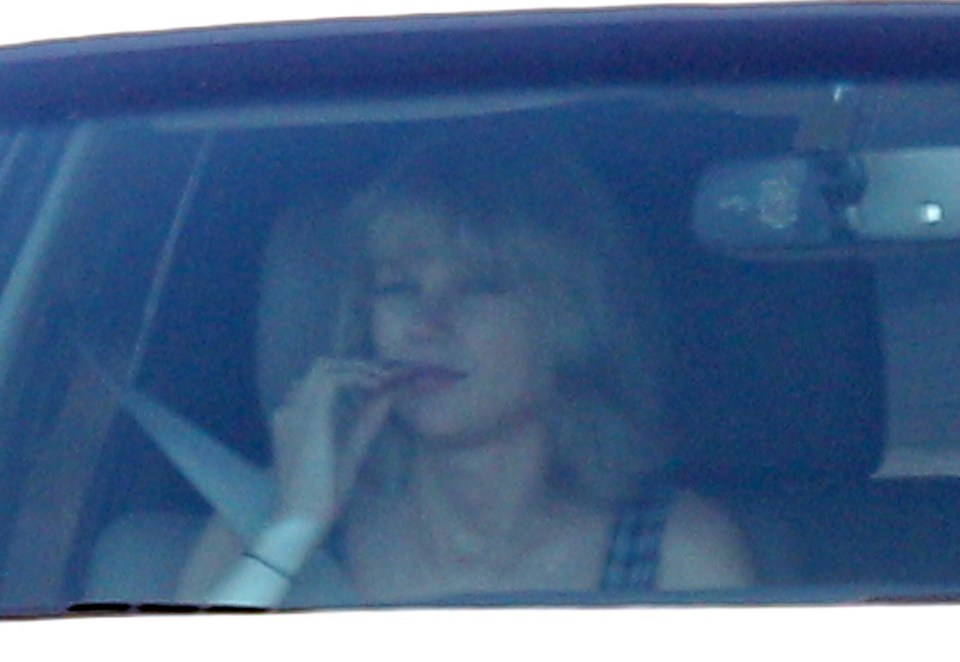 Meanwhile Taylor had a worried expression on her face