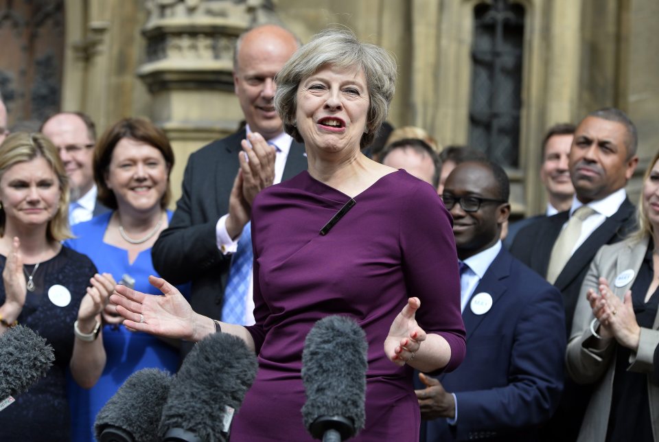  Theresa May thanked her supporters after securing 60% of Tory MPs votes today