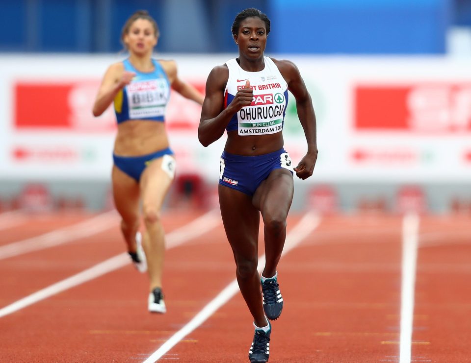 Christine Ohuruogu in action during the European Championships in Holland