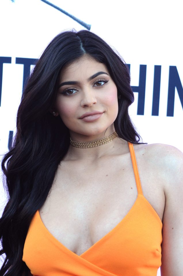 Kylie turned heads in the low-cut frock