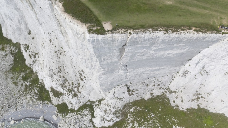  The coastguard warned the cliff could give way at any time when a similar crack to the one pictured at Beachy Head appeared at Seaford Head