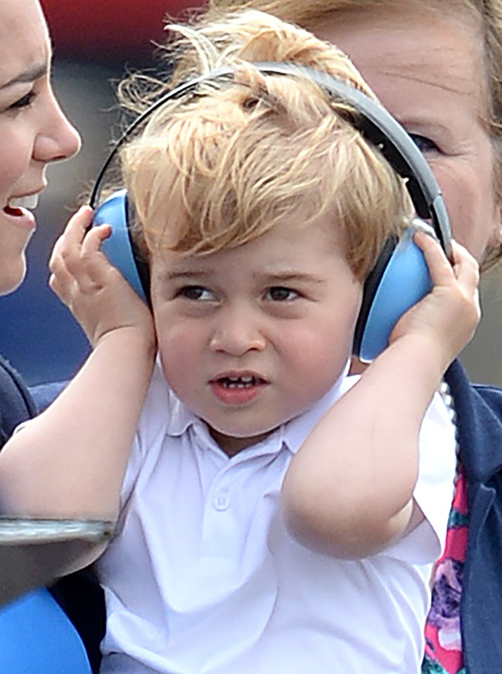 The Duke & Duchess of Cambridge & Prince George at RAF Fairford