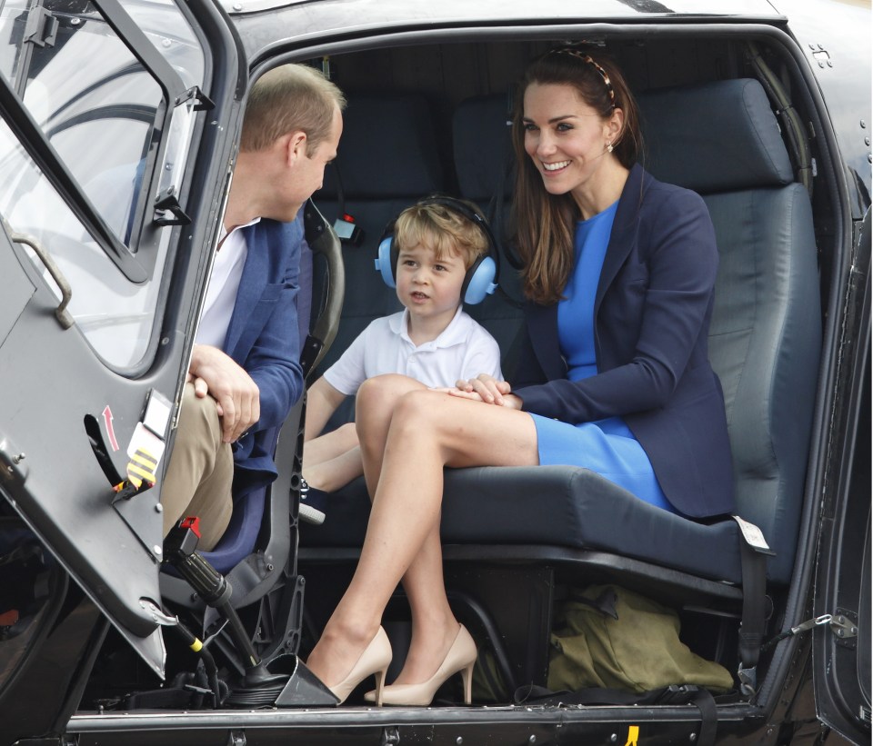 The Duke & Duchess of Cambridge & Prince George at RAF Fairford