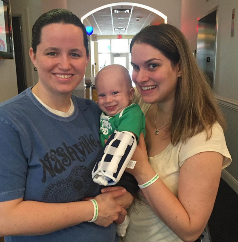 Mums Lizette and Katherine (R-L) with Everett