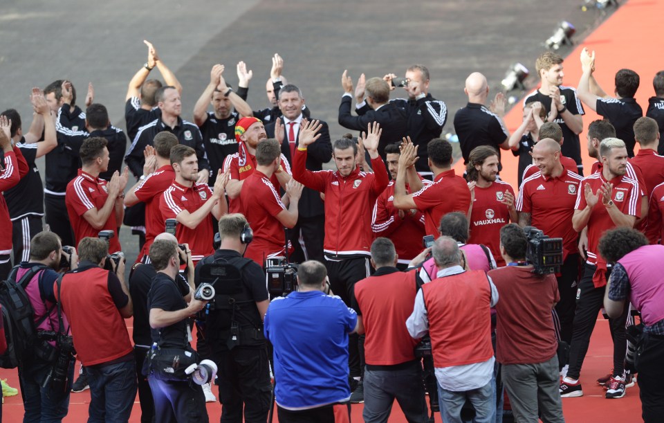 Chris Colemans squad were given a heroes welcome in Cardiff