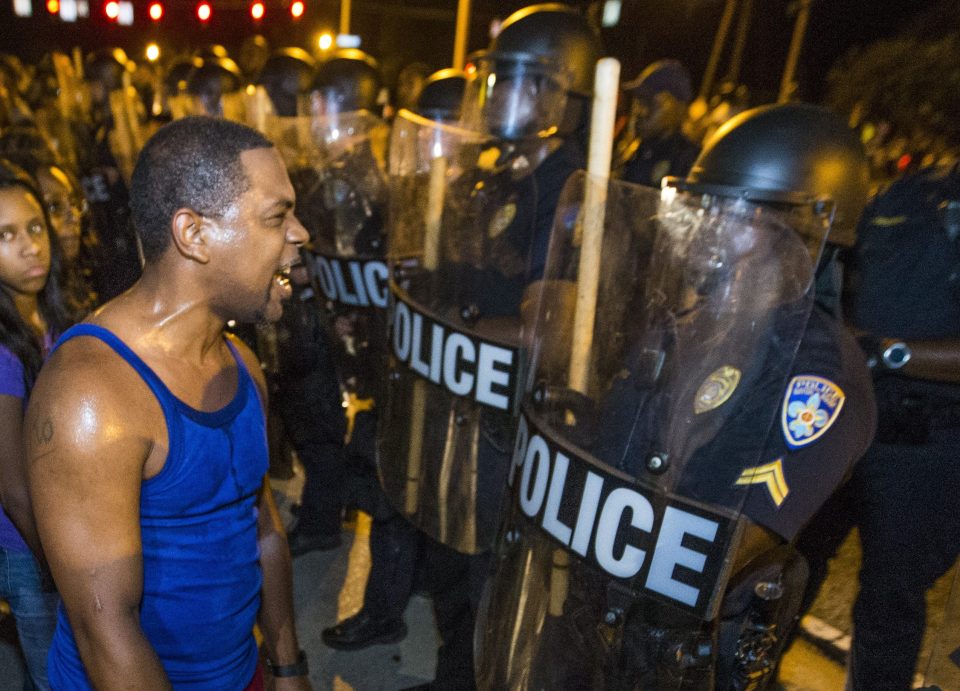 Some vented their frustration at officers on the streets of Baton Rouge, where Alton Sterling was shot dead earlier this week