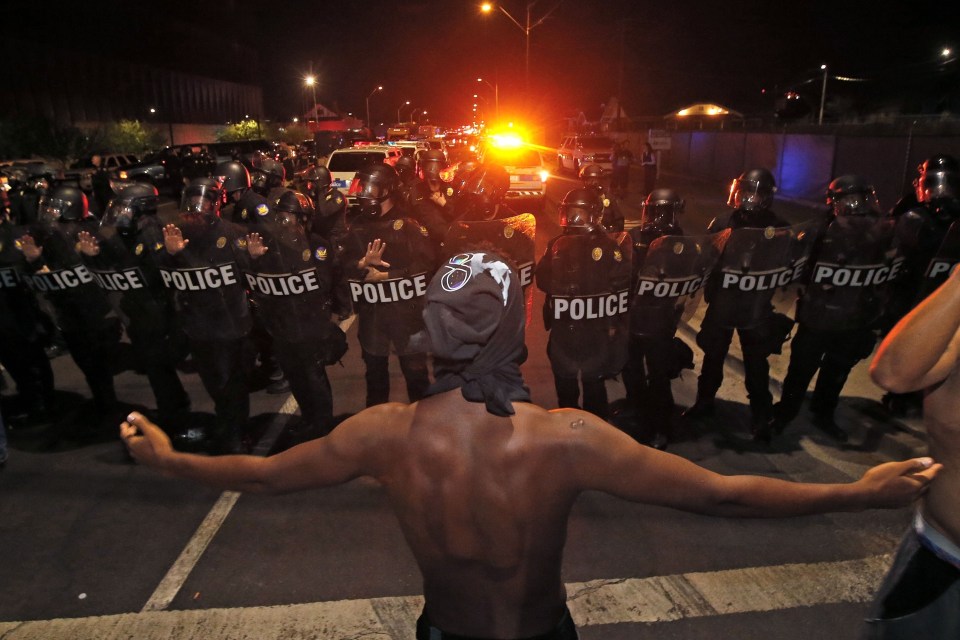 Tensions rose between protesters and police during a Black Lives Matter 