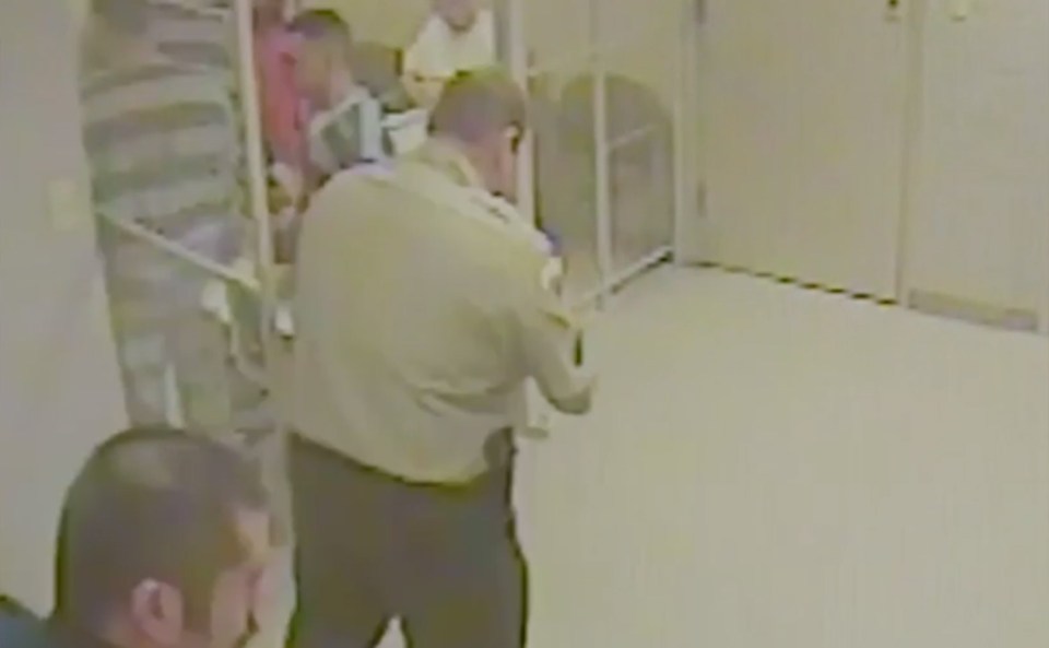  Officers stormed into the room to see inmates loitering around with their colleague unconscious on the floor