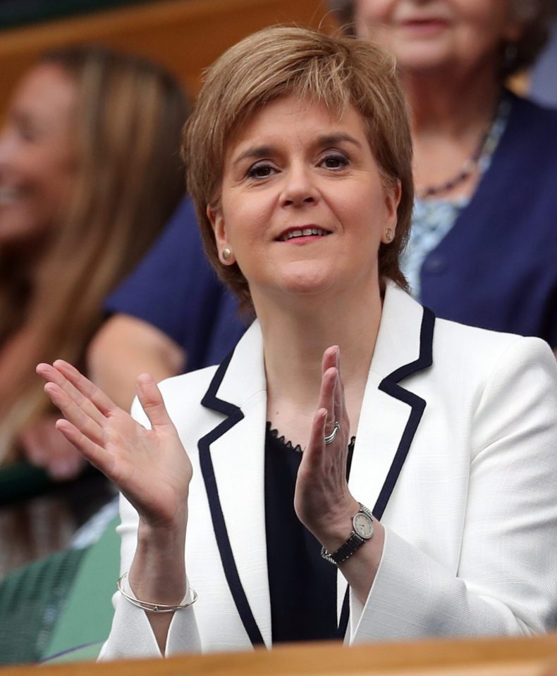  Nicola Sturgeon applauds during the tense final