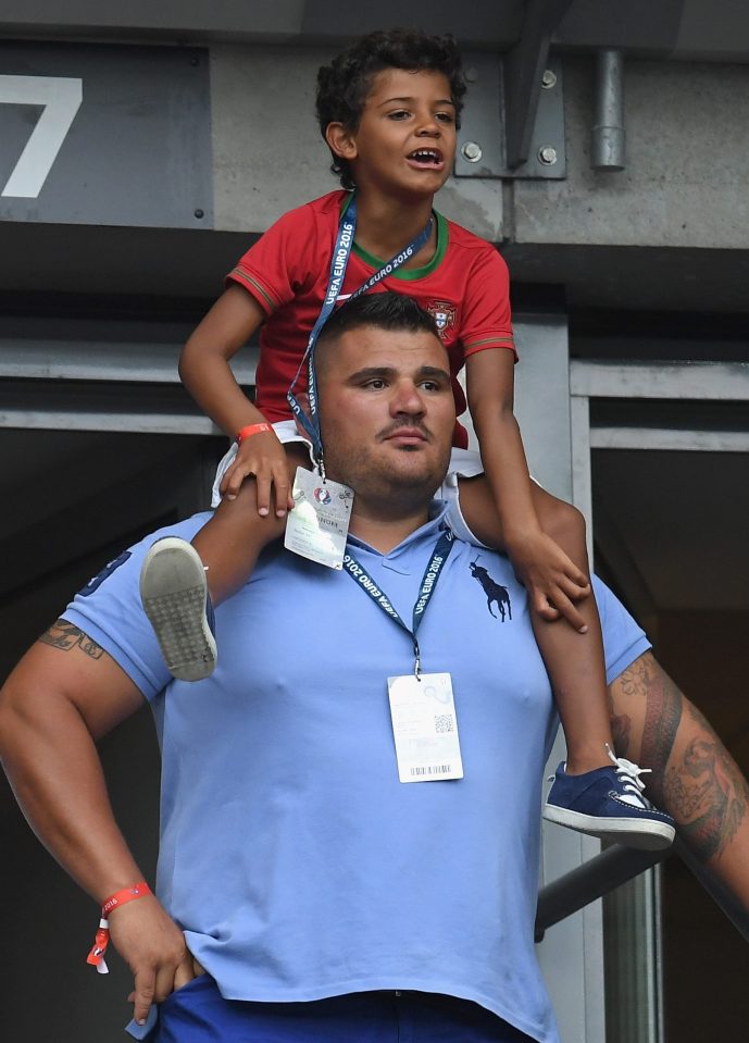 Cristiano Ronaldo was being watched by son Cristiano Jnr in Paris