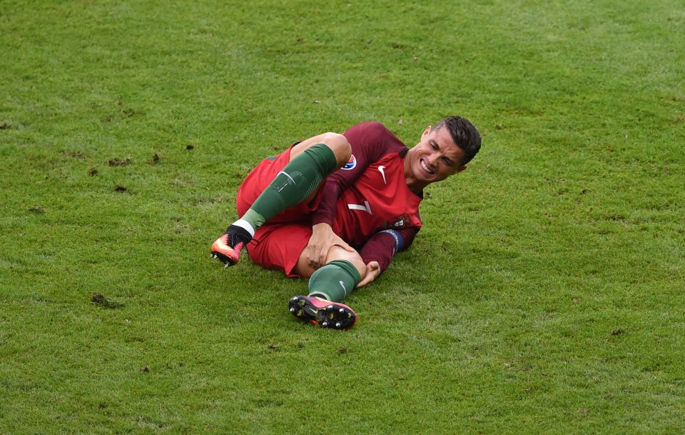 Cristiano Ronaldo injured his knee during Portugal's 1-0 win against France