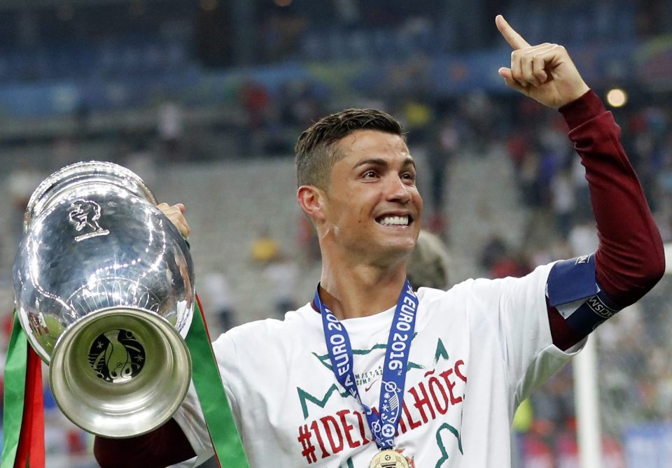 Ronaldo shook off his own injury disappointment to lead the celebrations from Portugal