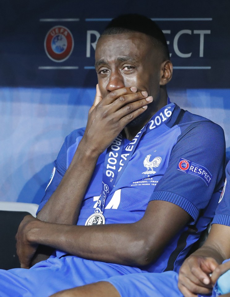  Blaise Matuidi was left in tears after collecting his runners-up medal