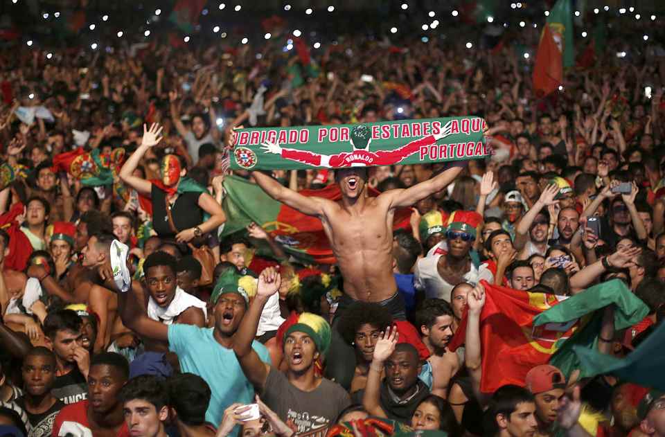  Fans erupted into cheers and cries in the Stade de France after scoring against the host team