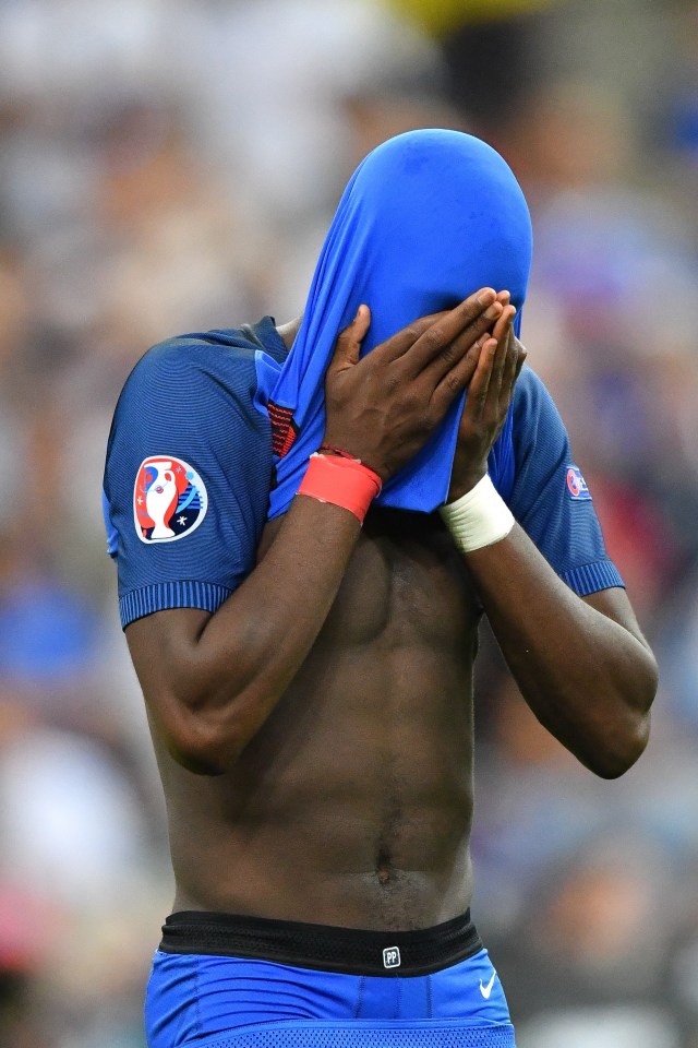  Paul Pogba was left covering his face after France lost Euro 2016 to Portugal