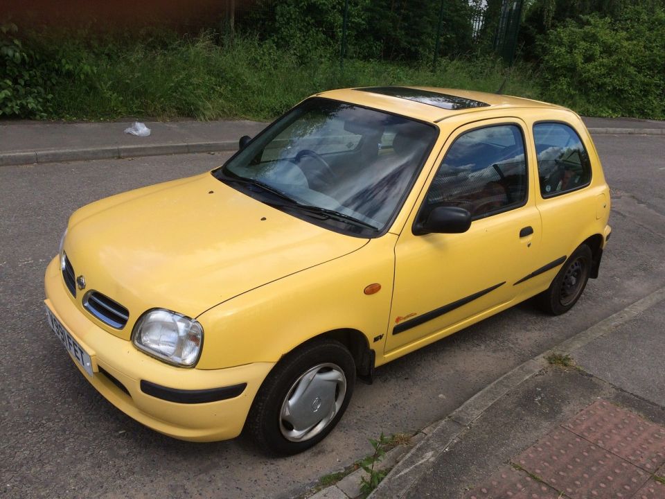 This is the yellow Nissan Micra on sale on eBay