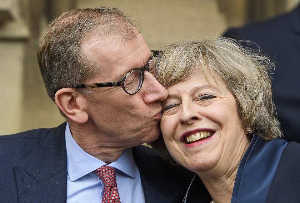 Theresa May with husband Philip May, who she calls her rock