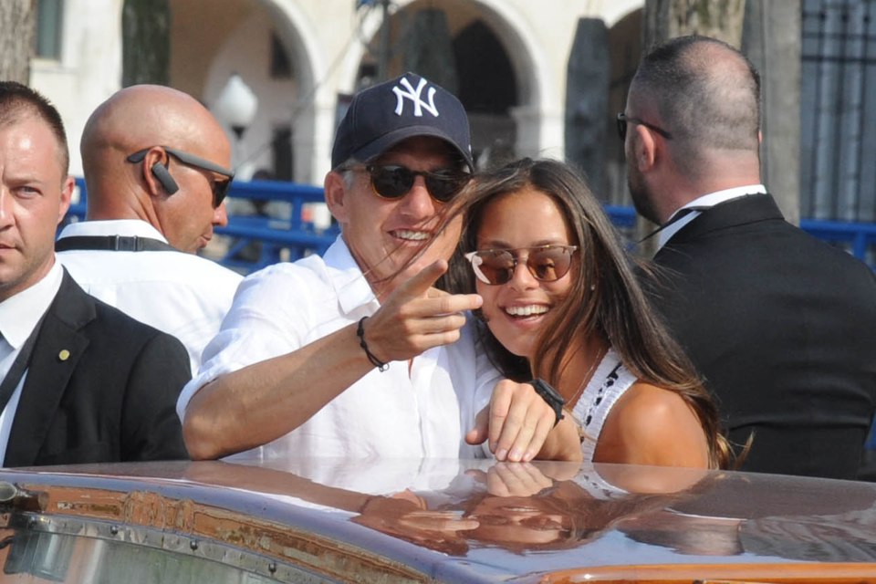  Bastian Schweinsteiger and Ana Ivanovic enjoy a trip on the Elisa Carla in Venice