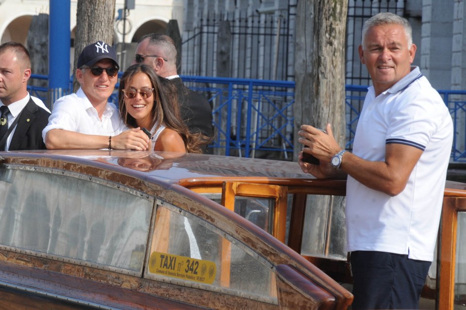  Germany captain Bastian Schweinsteiger and Ana Ivanovic have a laugh before their wedding in Venice