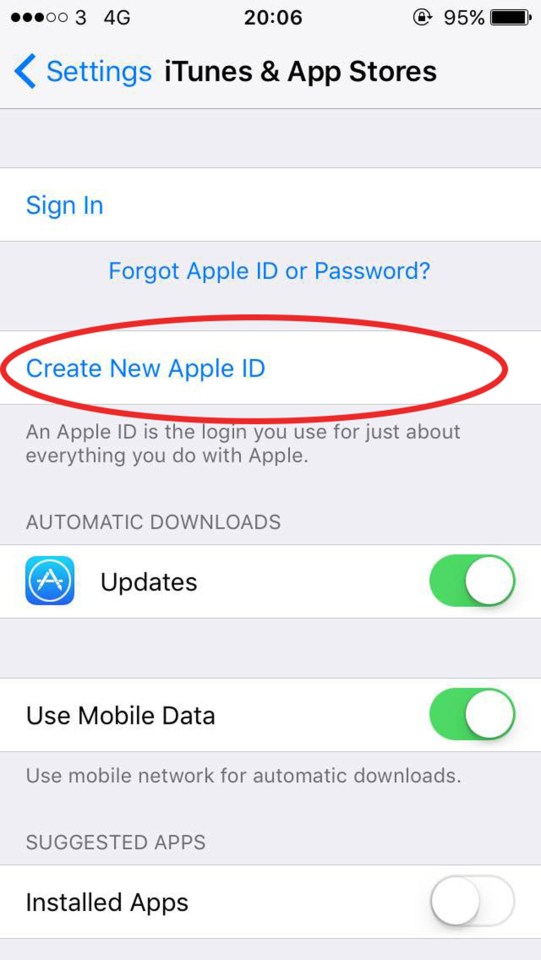  Create a new Apple ID. You may have to use a new email, different to the one currently connected to your Apple ID