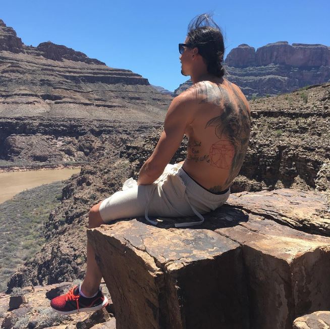  Swedish striker Ibrahimovic looks out over the Grand Canyon