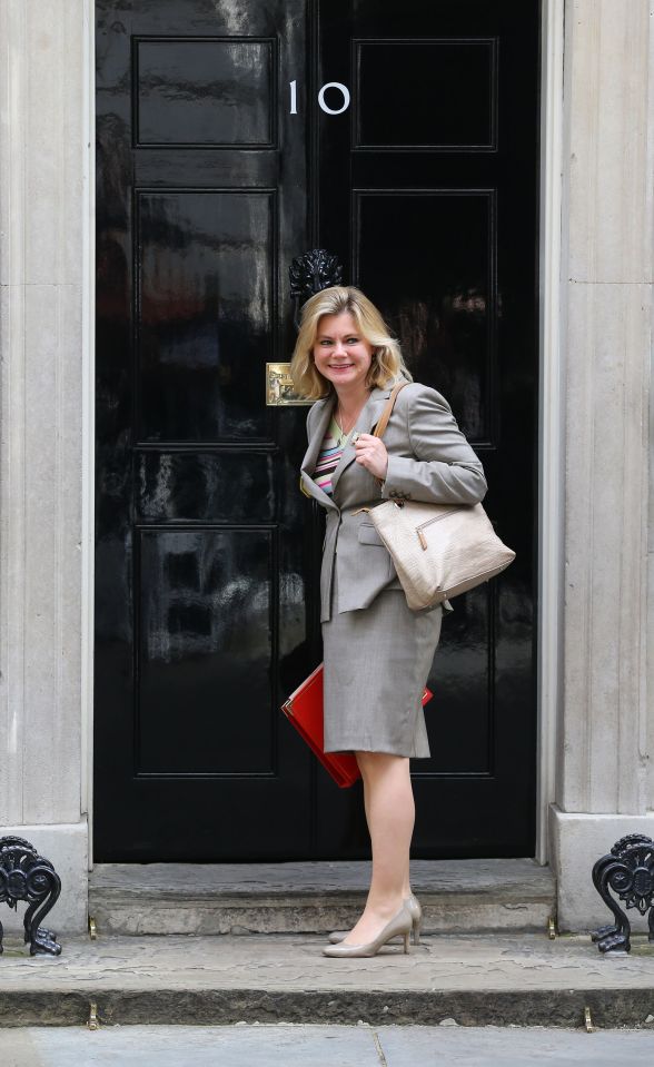  International Development Secretary Justine Greening arrives in Downing Street for Cameron's final Cabinet meeting