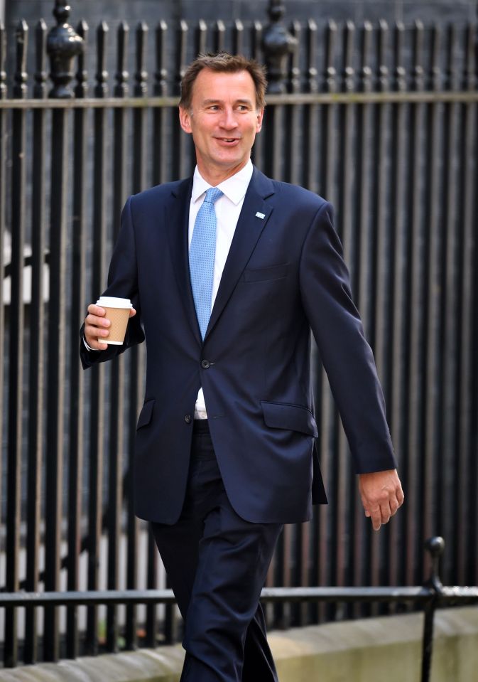  Health Secretary Jeremy Hunt looking happy as he arrives at No10