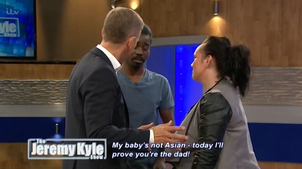 Jeremy Kyle came on to the stage to re-enact a sexy moment and almost touched up the guest