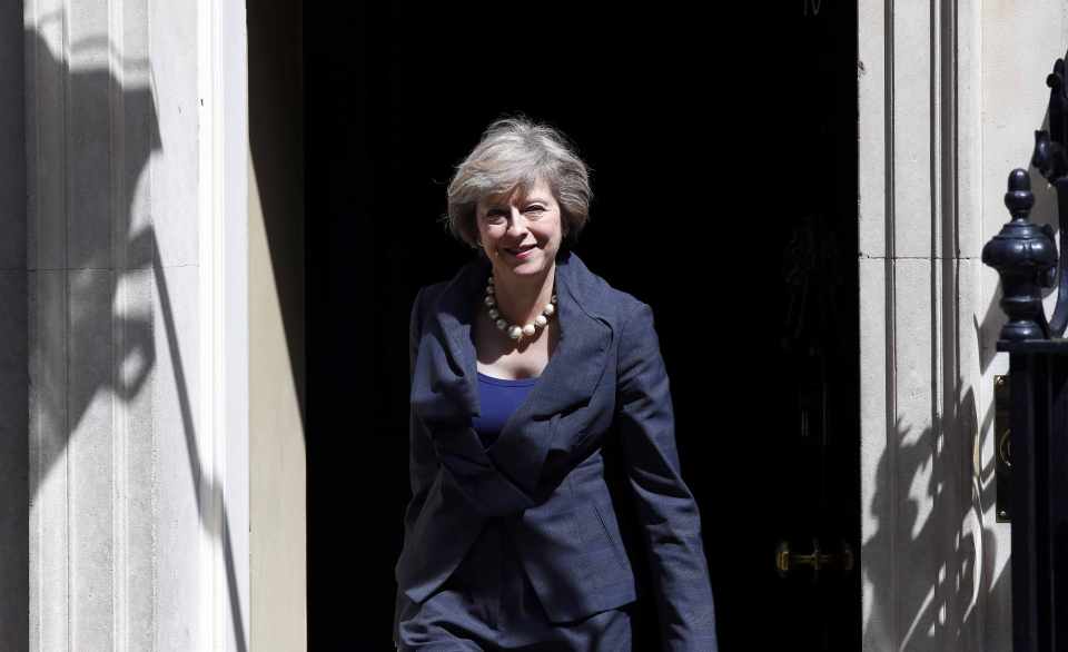  She emerged from No10 as she prepares to enter it ass the new PM tomorrow