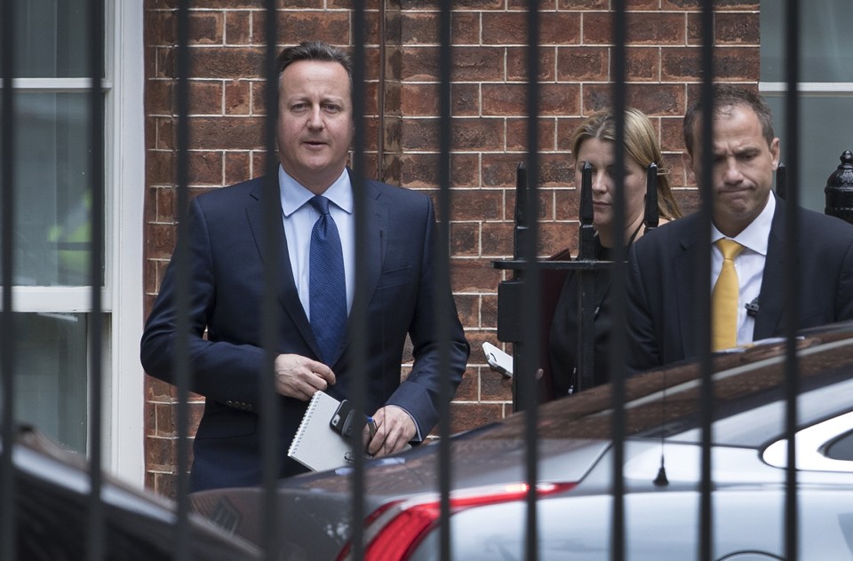  David Cameron leaves Downing Street by the back door after chairing his final Cabinet meeting