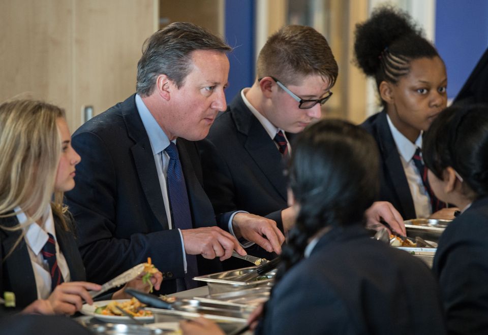  he had lunch with the pupils at the school in wets London