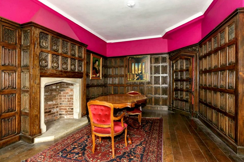 It boasts a host of period features, including carved timber panelling and Elizabethan timber frames