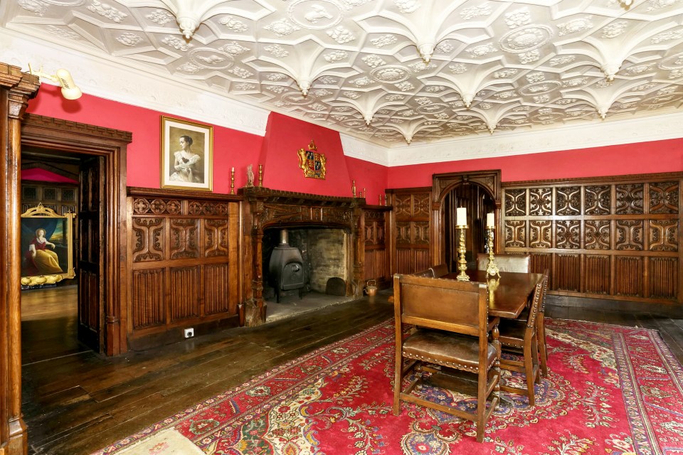 The four-storey house lies a mere stone's throw away from the historic Ludlow castle