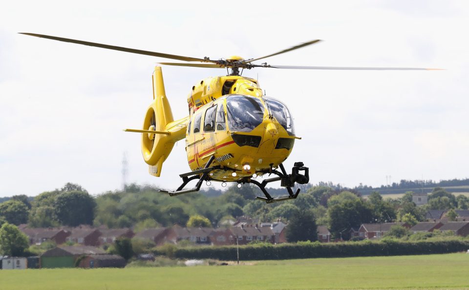 Prince William pictured flying into Cambridge Airport after being called out to an emergency mission in Norfolk