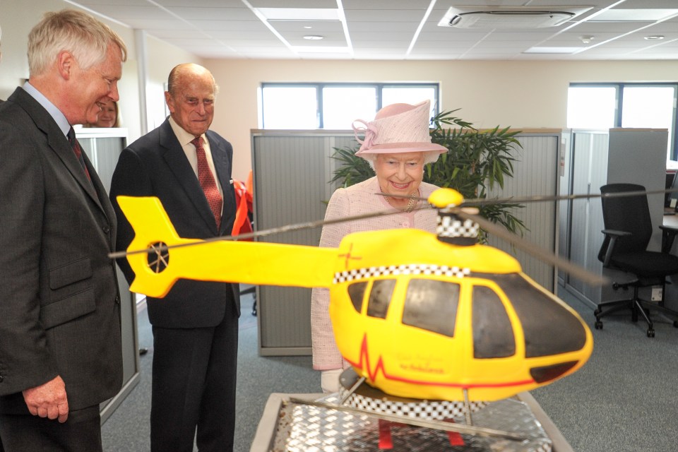 The pair were treated to a tour of the new base of East Air Ambulance charity in Cambridge Airport